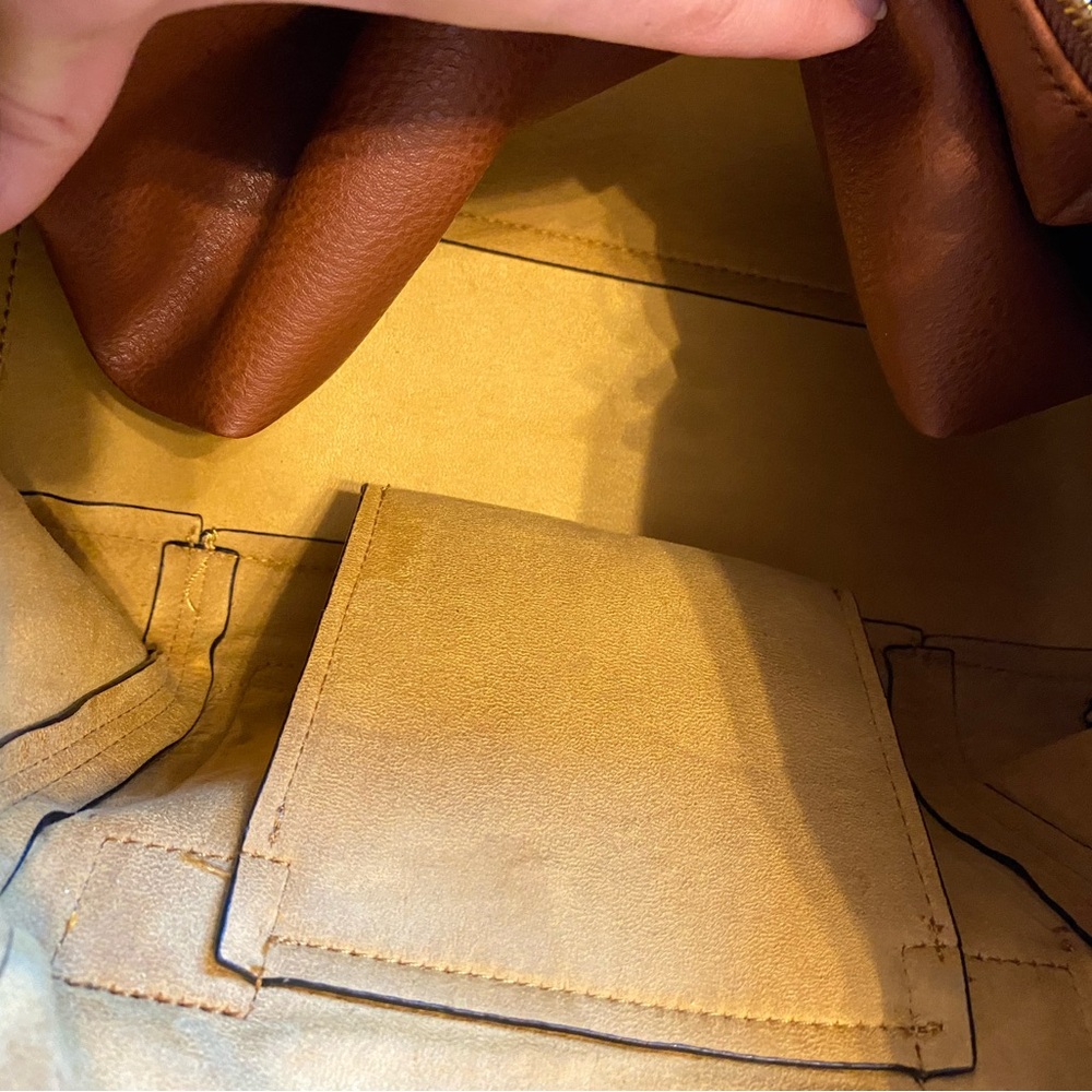 Steve Madden Yellow/Brown Hand Bag Mustard - Picture 5 of 9